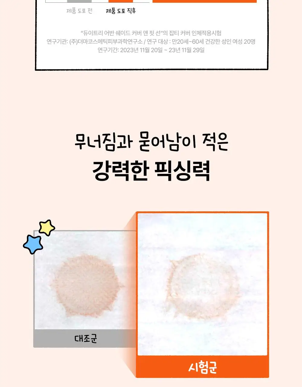 [꿈돌이 콜라보/파데프리] 듀이트리 어반쉐이드 커버 앤 핏 선 40ml 1+1 기획 (+꿈돌이 퍼프) 상세페이지 15